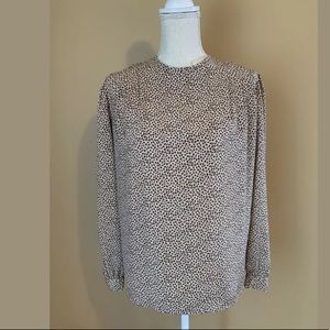 Vintage Barbara Karen Size 8 Leopard Blouse